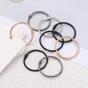 Iron Electroplated Metal Loose-Leaf Binding Rings Multipurpose Open Rings For DIY Keychain Photo Album Craft Project