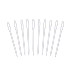 Set of 10 large-eye plastic sewing needles for yarn knitting and DIY crafts