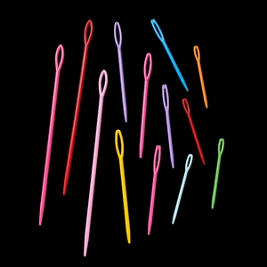 Plastic Sewing Needles Large Eye Stitching Needles Colorful Yarn Knitting Tools For DIY Craft Projects Safe Hand Sewing Needles For Kids And Adults
