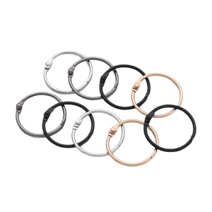 DIY metal loose leaf rings in silver, gun black, matte black and rose gold finishes