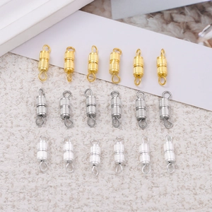 Copper Barrel Screw Clasps Vertical Stripe Spiral Connector For DIY Necklace Bracelet Jewelry Making Supplies Findings