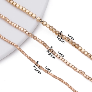 Polished rose gold square hematite spacer beads in 2mm 3mm and 4mm for DIY jewelry