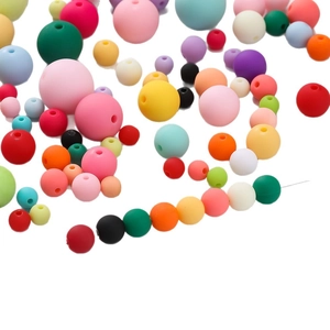Mixed color 6mm acrylic matte round beads for DIY mobile chains and jewelry making