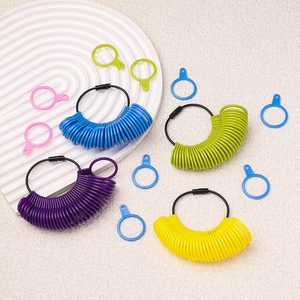 Professional Plastic Ring Sizer Finger Gauge Measuring Tool Set Colorful Finger Ring Size Measurement Kit For Jewelry Making Tools Men Women