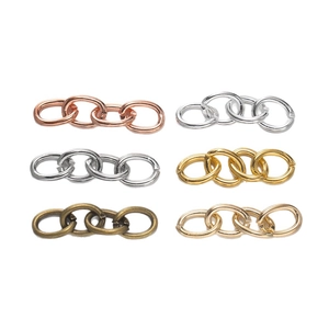 DIY jewelry making iron link chains in six metallic finishes for keychain extension