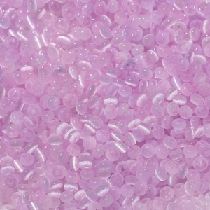 Macro shot of 2x4mm lavender glass cat eye abacus beads for DIY jewelry making crafts