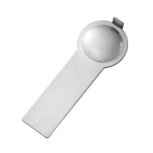 Macro detail of stainless steel modular tool with round groove for jewelry assembly