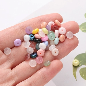 Perles de boulier en verre coloré 3x6mm pour la création de bijoux artisanaux DIY