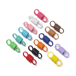 Fermoirs à ressort colorés pour colliers DIY avec diverses finitions enduites brillantes