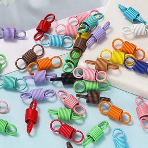 Boucles à Ressort de Tension en Fer Colorées Connecteurs de Bijoux DIY Fermoir en Spirale pour Collier Bracelet Accessoires de Bricolage