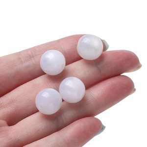 Pearlescent white 8-12mm light-changing resin beads for DIY jewelry and necklaces