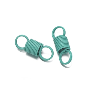 Détail de fermoirs à ressort vert menthe avec anneaux pour création de bijoux