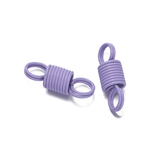 Détail de fermoirs à ressort violet lilas pour bijoux DIY et colliers faits main