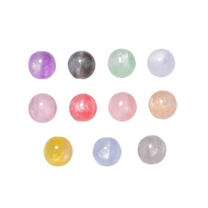 Colorful 8/12mm mermaid resin beads with starry glitter for DIY jewelry making crafts