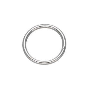 Anneau métallique argenté poli avec surface lisse pour bijoux DIY et accessoires