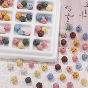 Colorful porous lava stone beads for DIY jewelry and aromatherapy essential oil diffusers