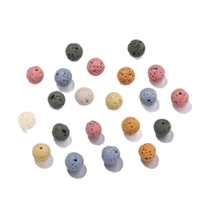 Colorful porous lava stone beads for DIY aromatherapy jewelry and essential oil diffusion
