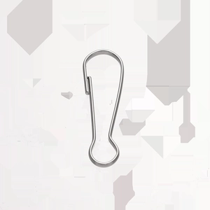 Vue macro d'un mousqueton pivotant en métal argenté poli pour porte-clés DIY