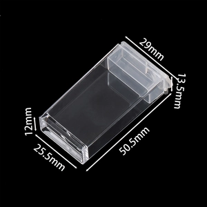 Detailed dimensions of transparent rectangular plastic storage box with lid