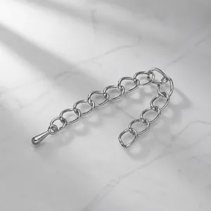 Catena di estensione in argento con ciondolo a goccia per creazione gioielli fai da te
