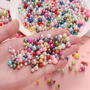 Colorful mixed size ABS faux pearls for DIY crafts and jewelry making decorations