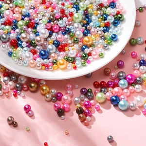 Colorful mixed size ABS faux pearls in macaron colors for DIY craft and vase fillers
