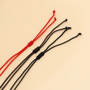 Cordon tissé main réglable en rouge, café et noir pour pendentifs et bijoux DIY