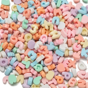 DIY Resin Alphabet Letter Beads Mixed Colors Macaron Earth Tones Beads For Jewelry Making Phone Case Decor Craft Supplies