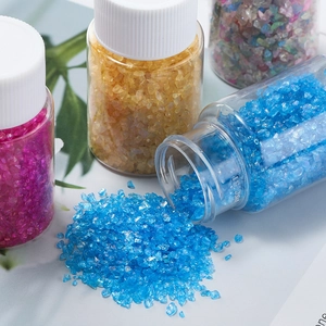 30g bottled colorful crushed glass stones for DIY crafts and nail art decoration