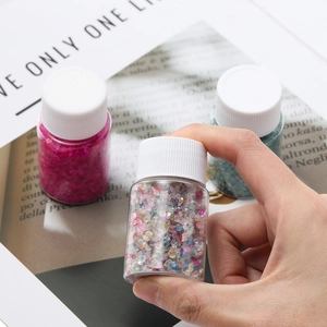 30g bottled colorful crushed glass sand for DIY nail art and crystal resin crafts