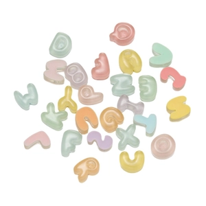 Colorful macaron resin alphabet letters for DIY jewelry and phone case crafts