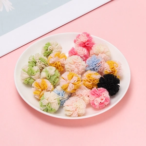 Bolas de encaje de 2,5 cm de colores para accesorios de pelo y adornos de ropa