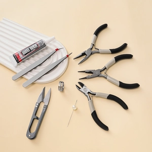 Professional Jewelry Making Tool Set Including Pliers Tweezers Glue Scissors Ring Opener For DIY Crafting Jewelry Repair Hand Tools