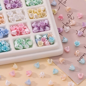 Bunte 7,5 mm Maiglöckchen-Perlen aus Harz für DIY-Schmuck und handgefertigte Ketten