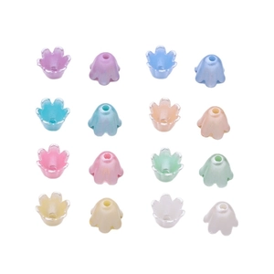 7,5mm Maiglöckchen ABS-Perlen Blumenperlen in verschiedenen Macaron-Farben für DIY-Schmuck