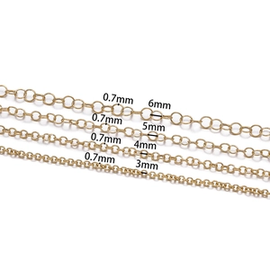 Confronto dettagliato delle maglie di catena fai-da-te in acciaio dorato 18K 3-6mm