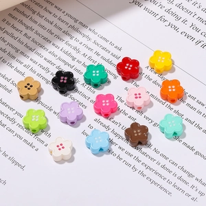 Cuentas de Acrílico de Colores Esmaltadas Corazón Mariposa Helado Estrella Flor Forma DIY Cadena de Teléfono Llavero Accesorios de Joyería