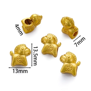 Detailansicht der Pferde-Zodiac-Perlen mit Maßen von 13,5x13 mm für DIY-Schmuckherstellung