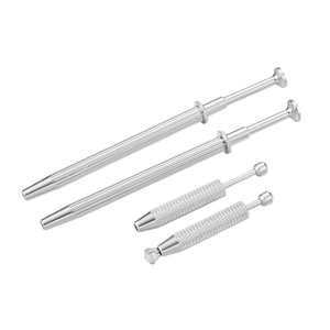 Outil de ramassage en aluminium argenté avec poignées moletées pour bijoux et pièces IC