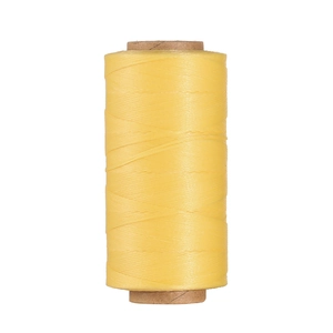 Dettaglio di filo cerato piatto 0,8mm giallo acceso per cucito cuoio e artigianato DIY