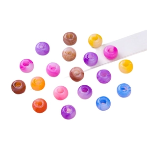 Gekleurde acryl kralen met groot gat en marmeren textuur voor DIY sieraden armbanden