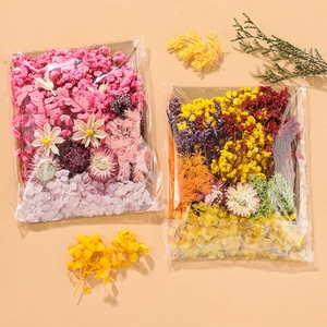 DIY dried flower sets in pink and multicolor themes for Mother's Day crafts