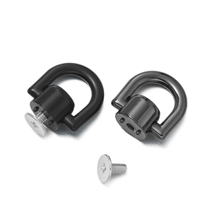 Λεπτομερής λήψη βίδας δακτυλίου D 18mm σε ματ μαύρο και σκούρο μεταλλικό φινίρισμα