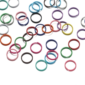 Anneaux métalliques ouverts colorés mats pour bijoux DIY et accessoires porte-clés