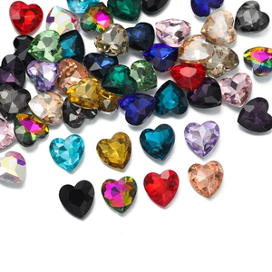 Strass in cristallo multicolore a forma di cuore per fai da te e decorazione unghie