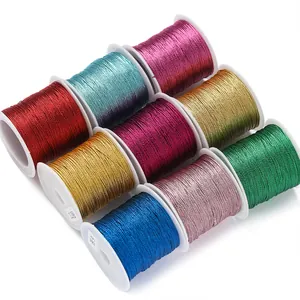 Macro de fils à broder métalliques 6 et 12 brins en polyester pour bijoux artisanaux