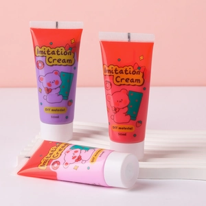 Tres tubos de 50ml de crema de simulación para manualidades de clips y fundas de móvil