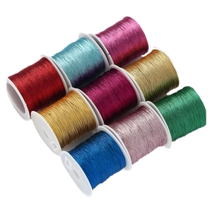 Cordón Trenzado Metálico de Poliéster Oro Plata de Alta Calidad Para Fabricación de Joyas DIY Pulsera Collar Materiales de Artesanía Hechos a Mano