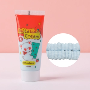 Pegamento de crema azul claro de 50ml para decorar pinzas de pelo y fundas móviles