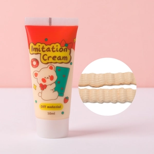 Detalle de pegamento en crema de 50ml con textura 3D ondulada para manualidades DIY